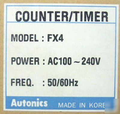 Autonics counter timer FX4 100-250VAC 2A 4 led
