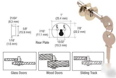 Brass finish universal plunger lock