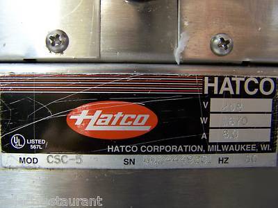 Hatco csc-5 single deck electric cook & hold oven 