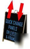 Changeable message hardwood sidewalk signboard a frame 