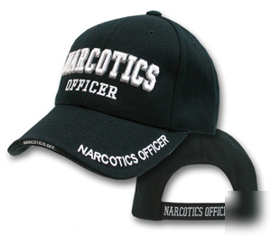 Deluxe narcotics ofcr. white embroidered hat