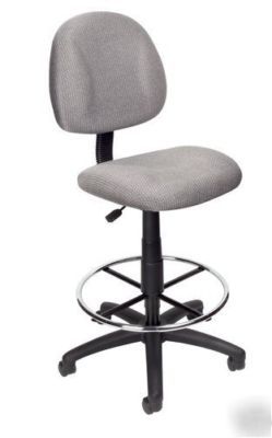 Ergonomic drafting drawing office desk stool chair gray