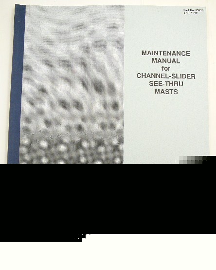 Harlo forklift channel slider see thru mast manual