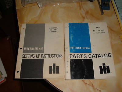 International combine instructions parts catalog manual