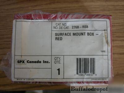 New red surface mount box 276B-rsb for pull alarms