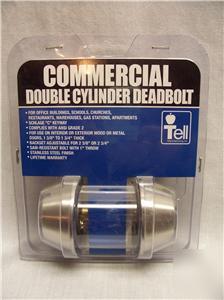 New tell commercial double cylinder deadbolt, item