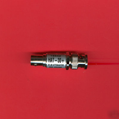 New 30 db bnc attenuator, mcl p/n hat-30+, ( )