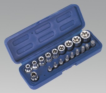 Sealey tools 19PC torx / star sockets & bits set AK6191