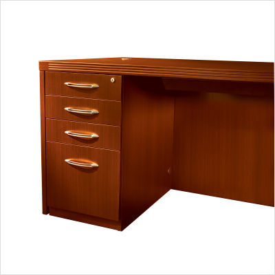 4-drawer pencil box/box file pedestal credenza cherry