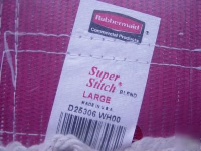 6 rubbermaid lg super stitch blend mop heads D253