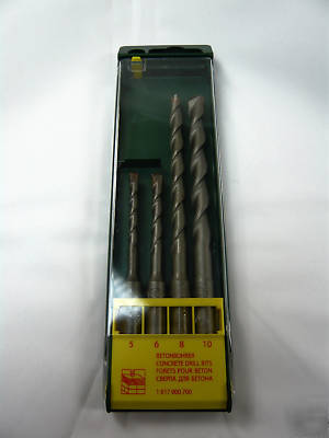 Bosch 4 piece set of sds drill bits (5,6,8, & 10MM)