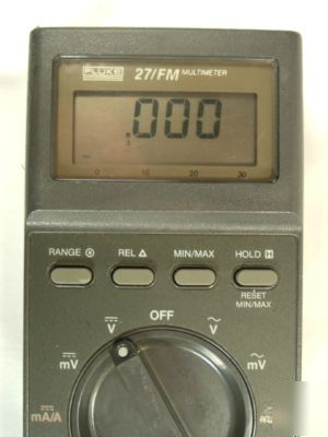 Fluke multimeter model 27/fm, true rms, w/accessories