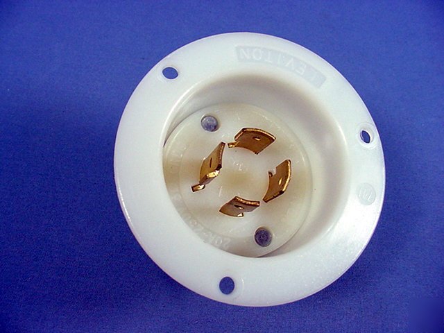 Leviton L15-20 locking flanged inlet plug 20A 250V 3Ã¸