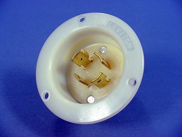 Leviton L19-20 locking flanged inlet 20A 277/480V 3Ã¸y