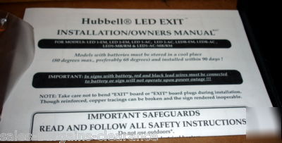 New in box hubbell LED1-em-rbb industrial exit sign