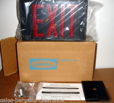 New in box hubbell LED1-em-rbb industrial exit sign