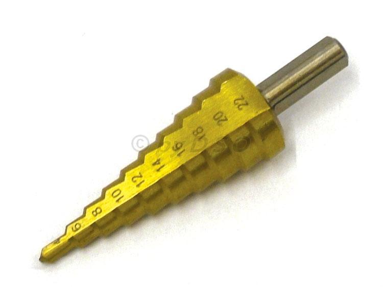 New step drill / cone cutter hss titanium coated 4-22MM 