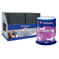 New verbatim 16X dvd+r media with cd/dvd video trim ...