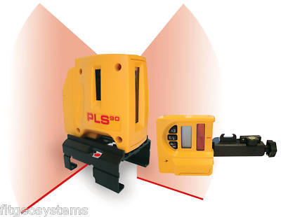 Pls 90 system laser square layout tool w/ detector