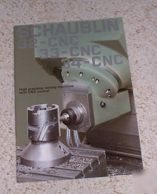 Schaublin 32,33,34 cnc milling sale catalog in english 