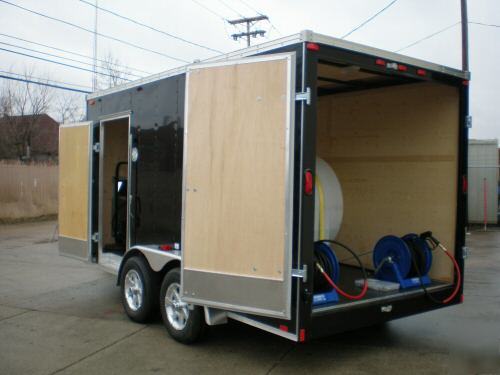 Trailer mounted cold-hot water pressure washer, washers