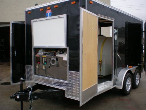 Trailer mounted cold-hot water pressure washer, washers