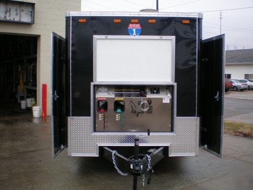 Trailer mounted cold-hot water pressure washer, washers