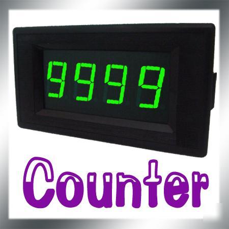 4 digital led green count panel meter counter
