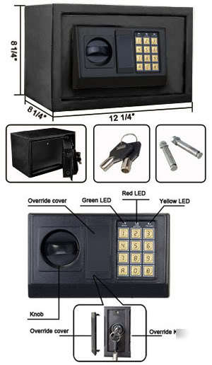 784 cu. inches electronic digital safe security ii