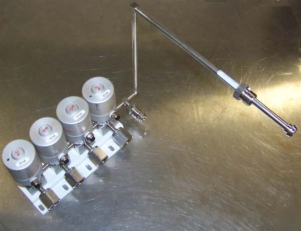 Fujikin bellows 4-valve manifold assembly pnuematic ss