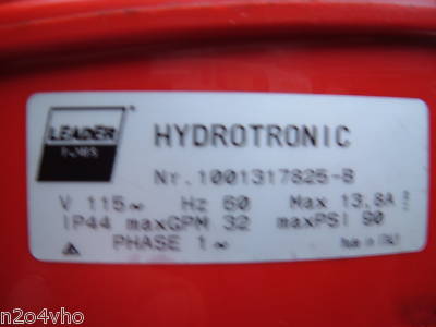 Leader pump hydrotronic constant pressure control auto