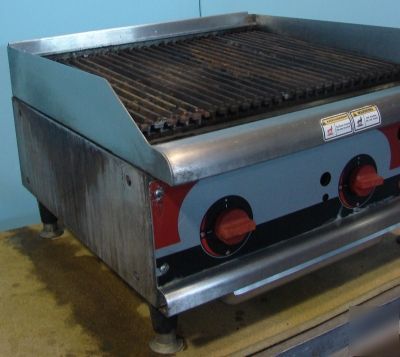 Apw wyott countertop char-rock charbroiler, propane