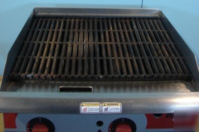 Apw wyott countertop char-rock charbroiler, propane