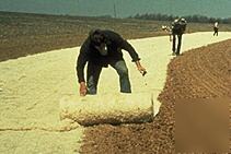 Erosion control straw mats 8' double sided