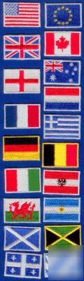 Lot of 5 add a flag embroidery patch chef coat collar