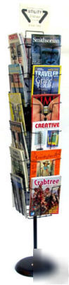 New 1 24 pocket magazine & catalog display spinner rack