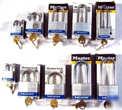 New 10PC master lock padlock assortment nice 2