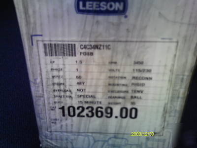 New C4C34NZ11C leeson 1.5 hp motor in box 1 available