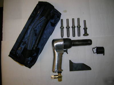 Rivet gun kit w/cp 4X bucking bar rivet sets pouch 