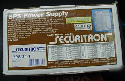 Securitron bps-24-1 power supply 24 volt dc 1 amp