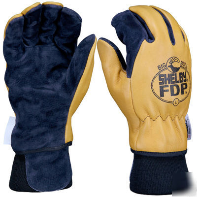 Shelby fdp #5280 - elk/pigskin glove w/wristlet (med)