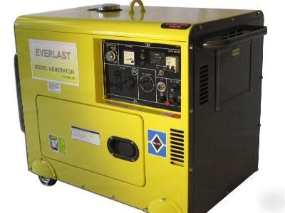 Silent diesel generator 6500 6.5KW w/ ats w/ remote 