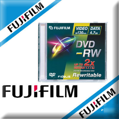 1X fujifilm dvd-rw 4.7GB blank discs dvd -rw fuji 1