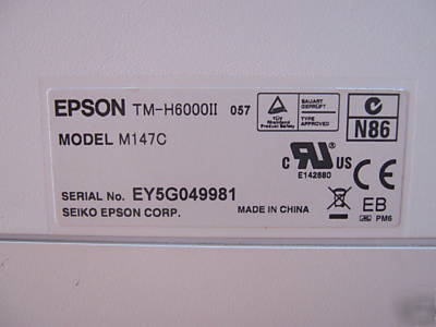 Epson pos receipt printer/check processor