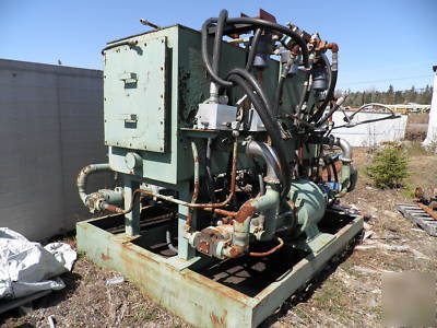 Hydraulic power unit, (2) 100 hp motors + (8) pumps