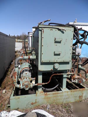 Hydraulic power unit, (2) 100 hp motors + (8) pumps