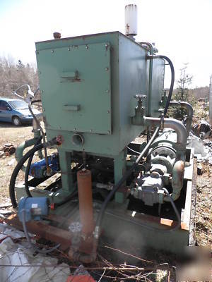 Hydraulic power unit, (2) 100 hp motors + (8) pumps