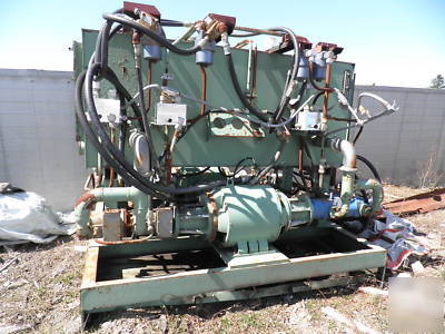 Hydraulic power unit, (2) 100 hp motors + (8) pumps