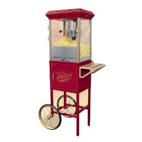 Old fashioned vintage retro popcorn maker machine cart
