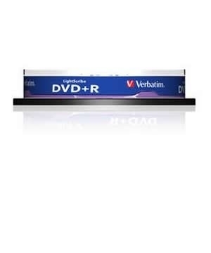 Verbatim dvd+r 4.7GB lightscribe drives 16X -10 spindle